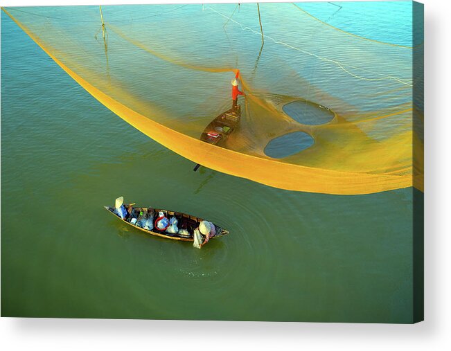 Awesome Acrylic Print featuring the photograph Fisherman by Khanh Bui Phu