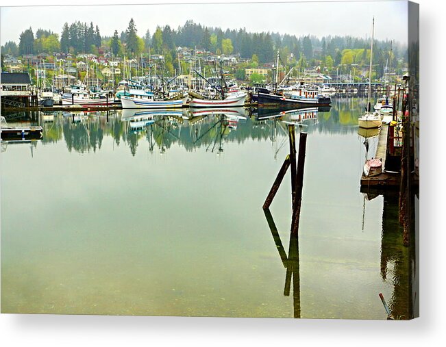 Reflections Acrylic Print featuring the photograph Fishing Fleet Home by Bill TALICH