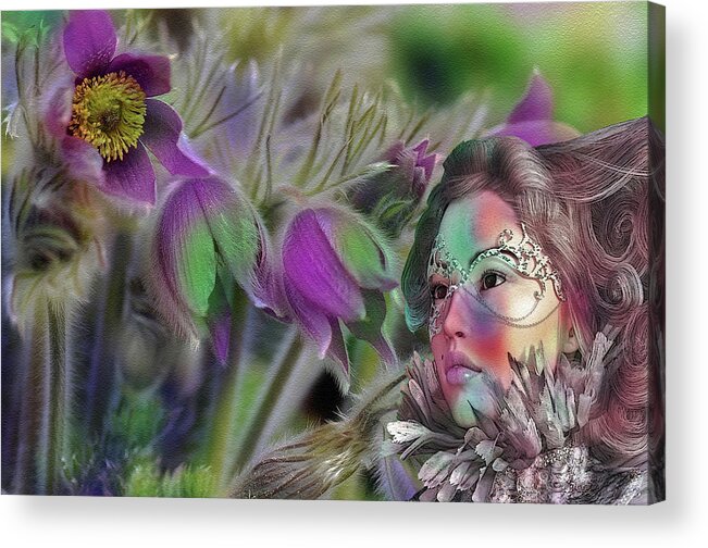 Princess Acrylic Print featuring the digital art Flower Princess by Julie Grace