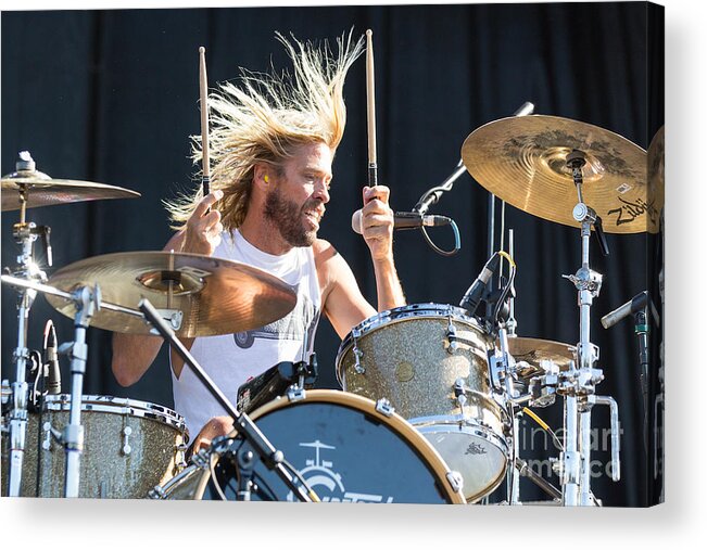 Foo Acrylic Print featuring the photograph Foo Fighters Taylor Hawkins by Action