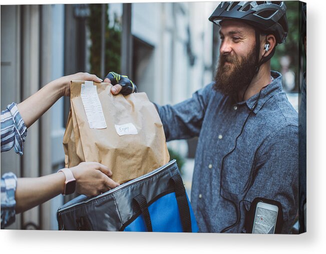 New Business Acrylic Print featuring the photograph Food delivery by Svetikd