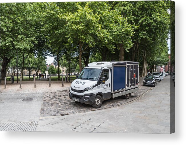 England Acrylic Print featuring the photograph Food delivery van in Bristol by Thomas Faull