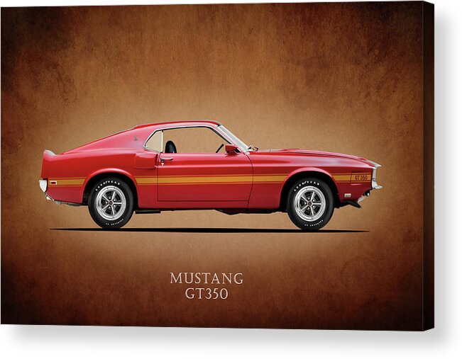 Ford Mustang Acrylic Print featuring the photograph Ford Mustang Shelby GT350 1969 by Mark Rogan