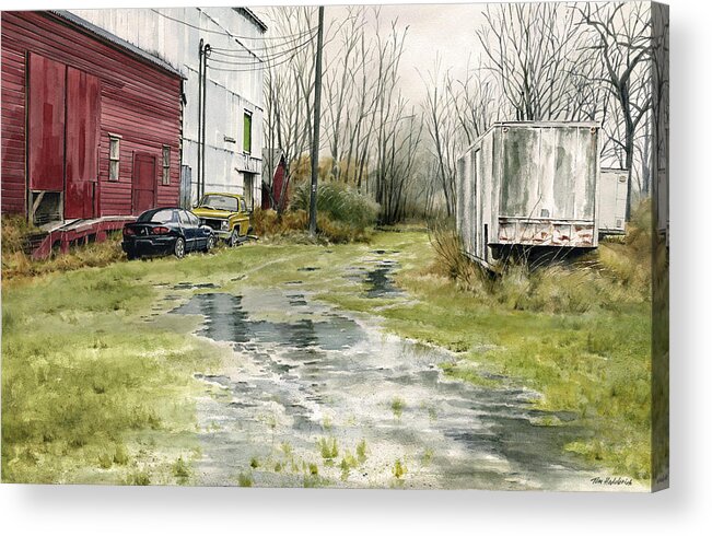 Landscape Acrylic Print featuring the painting Forgotten Lane by Tom Hedderich