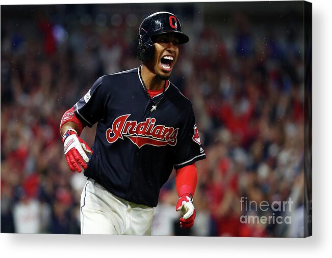 Game Two Acrylic Print featuring the photograph Francisco Lindor by Gregory Shamus