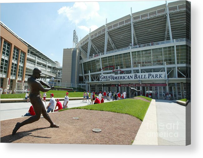 Great American Ball Park Acrylic Print featuring the photograph Frank Robinson by Andy Lyons