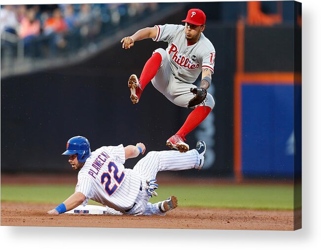 Double Play Acrylic Print featuring the photograph Freddy Galvis by Mike Stobe