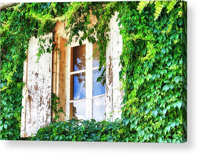 French Acrylic Print featuring the photograph French window in Provence by Tatiana Travelways