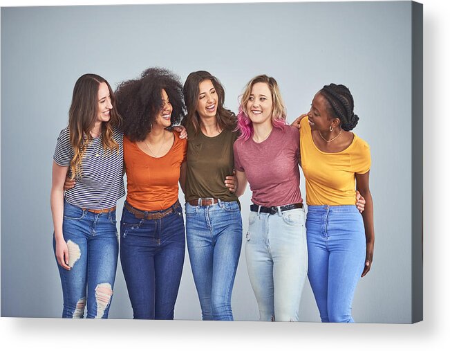 Diversity Acrylic Print featuring the photograph Friends make the world a happier place by LaylaBird