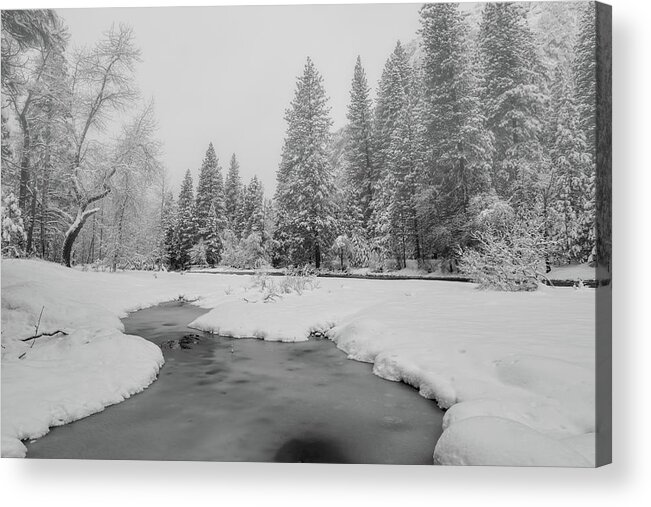Landscape Acrylic Print featuring the photograph Frozen Creek by Jonathan Nguyen