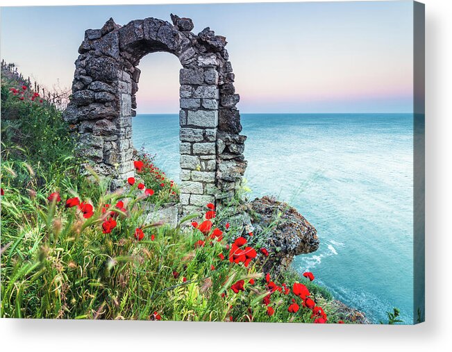 Fortress Acrylic Print featuring the photograph Gate In the Poppies by Evgeni Dinev
