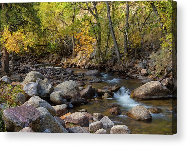 Boulder Colorado Acrylic Print featuring the photograph Gentle Stream by James BO Insogna