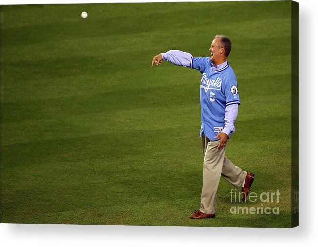 People Acrylic Print featuring the photograph George Brett by Dilip Vishwanat