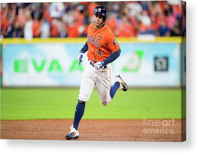 Game Two Acrylic Print featuring the photograph George Springer by Billie Weiss/boston Red Sox