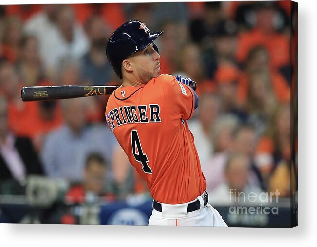 Game Two Acrylic Print featuring the photograph George Springer by Ronald Martinez