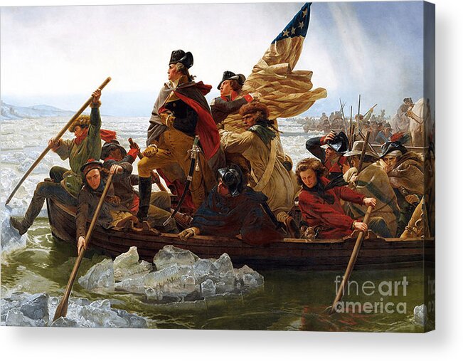 George Acrylic Print featuring the photograph George Washington Crossing The Delaware by Action
