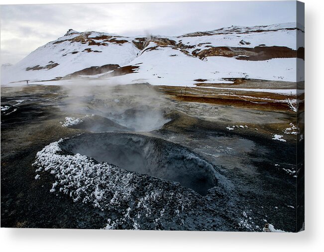 Iceland Acrylic Print featuring the photograph Lake Myvatn Geothermal Area, Northern Iceland by Earth And Spirit