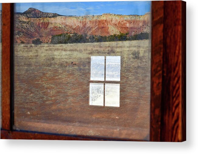 Copyright Elixir Images Acrylic Print featuring the photograph Ghost Ranch Reflections Abiquiu by Santa Fe