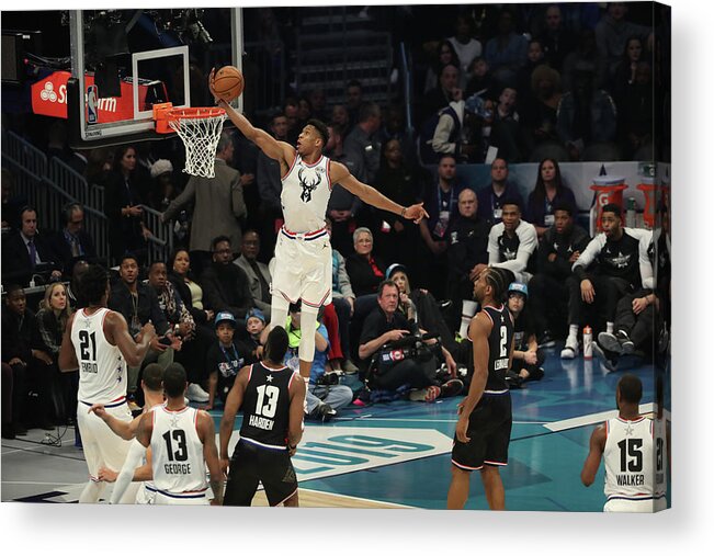 Nba Pro Basketball Acrylic Print featuring the photograph Giannis Antetokounmpo by Joe Murphy
