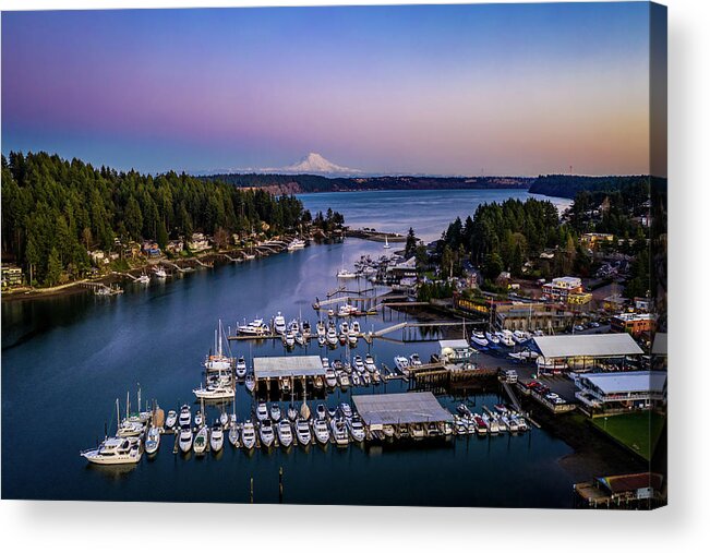 Gig Harbor Acrylic Print featuring the photograph Gig Harbor Blue by Clinton Ward