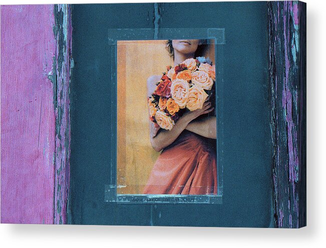 Co Acrylic Print featuring the photograph Girl With Roses by S Katz