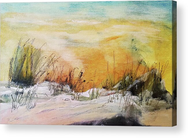 Abstract Acrylic Print featuring the painting Glory at the Beach by Sharon Williams Eng