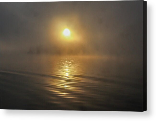 Lake Acrylic Print featuring the photograph Gold Smoke Sunrise by Ed Williams