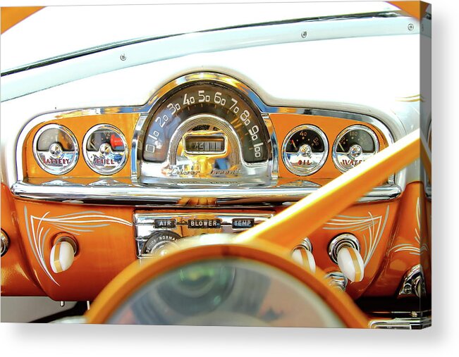 Pontiac Acrylic Print featuring the photograph Golden Dash by Lens Art Photography By Larry Trager