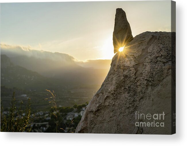 Mountains Acrylic Print featuring the photograph Golden evening light in the mountains by Adriana Mueller