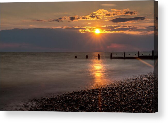Landscape Acrylic Print featuring the photograph Golden Hour at Selsey by Chris Boulton