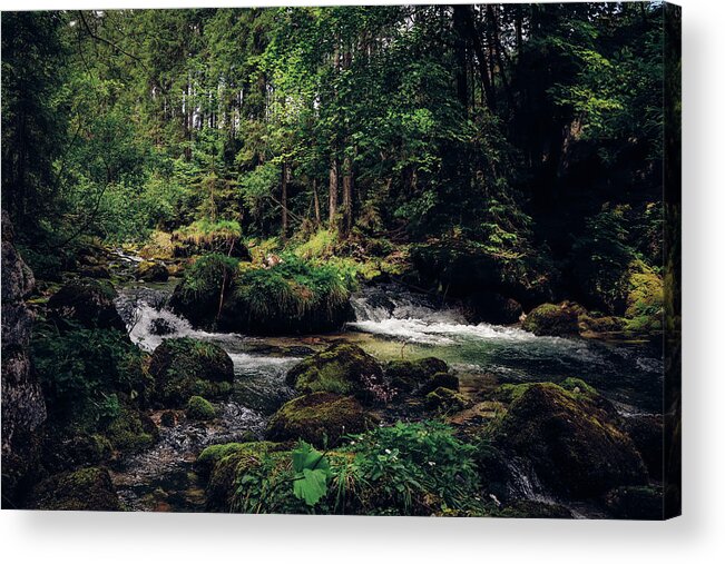 Path Acrylic Print featuring the photograph Gollinger Wasserfalls by Vaclav Sonnek