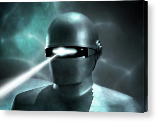 2d Acrylic Print featuring the digital art Gort - The Day The Earth Stood Still by Brian Wallace