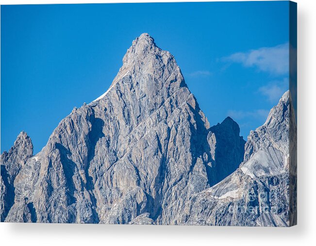 Grand Teton Peak Acrylic Print featuring the digital art Grand Teton Peak by Tammy Keyes