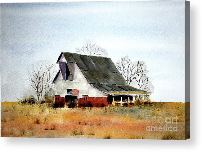 Rural Landscape Acrylic Print featuring the painting Graves Co Barn #2 by William Renzulli