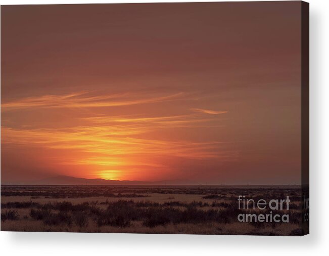 California Acrylic Print featuring the photograph Great Central Valley Sunset by Jeff Hubbard