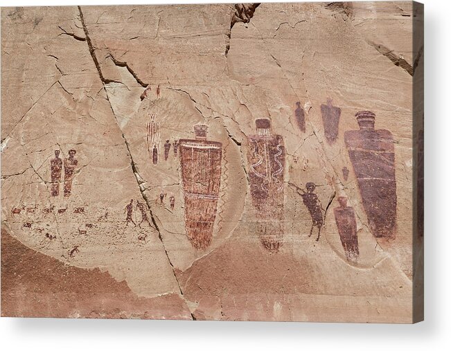 Pictographs Acrylic Print featuring the photograph Great Gallery Vignette by Kathleen Bishop