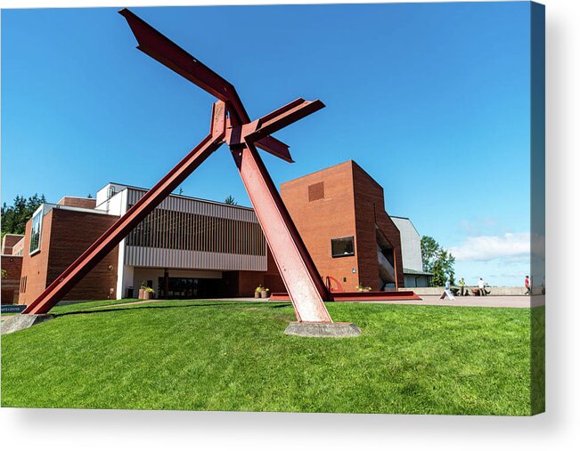 Great Orange Tripod Acrylic Print featuring the photograph Great Orange Tripod by Tom Cochran