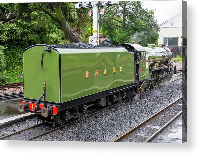 Green Goddess Acrylic Print featuring the photograph Green Goddess locomotive by Steev Stamford