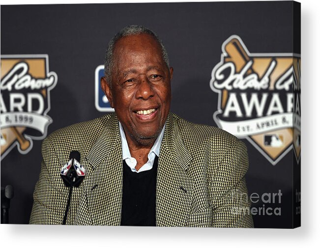 Game Two Acrylic Print featuring the photograph Hank Aaron by Jason Miller