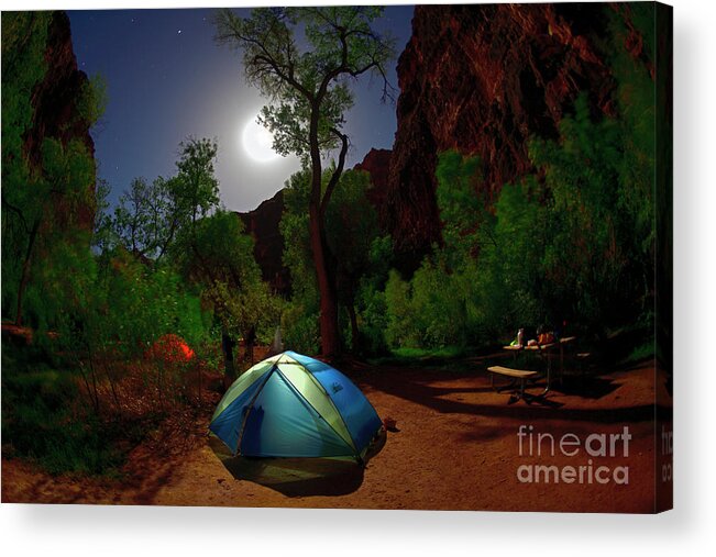 Havasupai Acrylic Print featuring the photograph Havasupai Campground by Amazing Action Photo Video