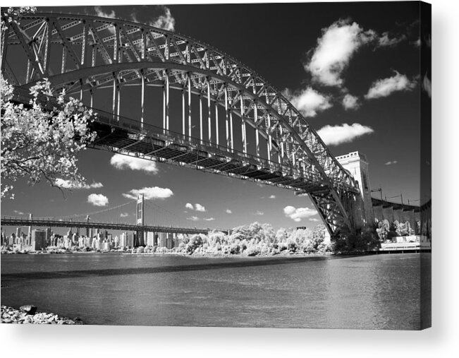 Hell Gate Bridge Acrylic Print featuring the photograph Hell Gate and Triboro Bridges by Steve Ember
