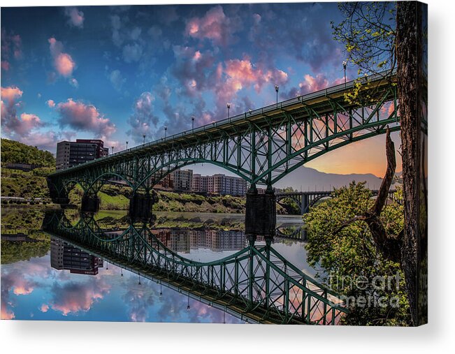 Bridge Acrylic Print featuring the photograph Historic Gay Street Bridge at Knoxville by Shelia Hunt