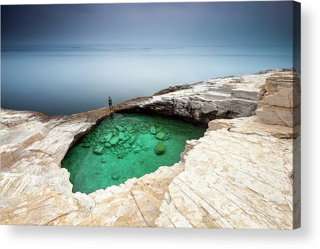 Aegean Sea Acrylic Print featuring the photograph Hole In the Sea by Evgeni Dinev