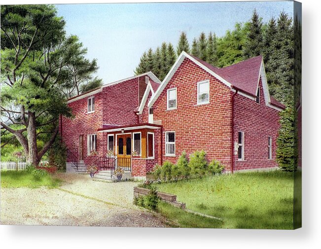 Rural Home Acrylic Print featuring the painting Home sweet Home by Conrad Mieschke