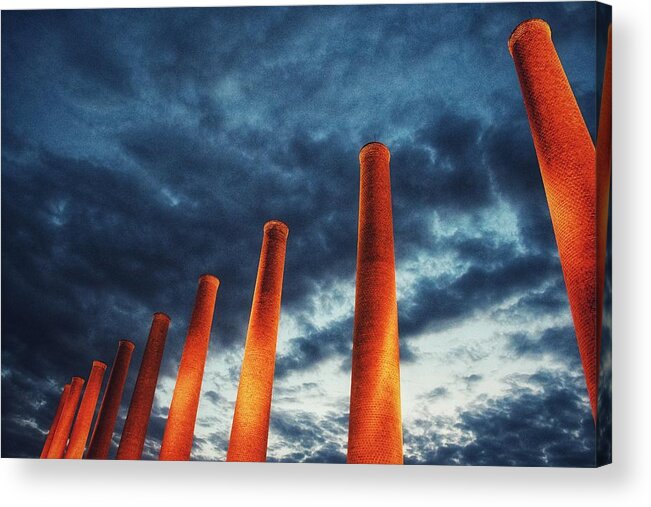 Photo Acrylic Print featuring the photograph Homestead Stacks 3 by Evan Foster