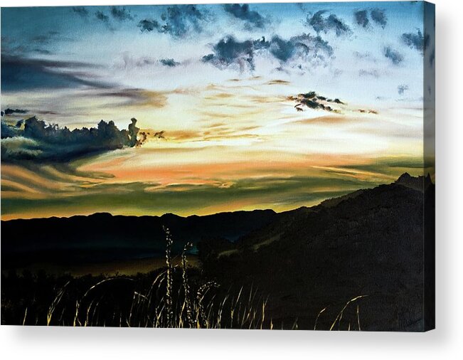 Skies Acrylic Print featuring the painting Horizon by Michelangelo Rossi