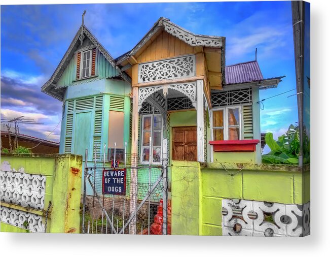 Colorful House Acrylic Print featuring the painting House Of Colors by Nadia Sanowar