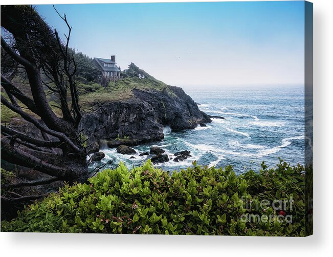Bush Acrylic Print featuring the photograph House On Otter Crest Loop by Al Andersen