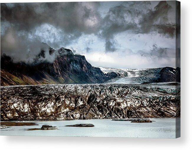 Yancho Sabev Photography Acrylic Print featuring the photograph Icelandic Glacier by Yancho Sabev Art