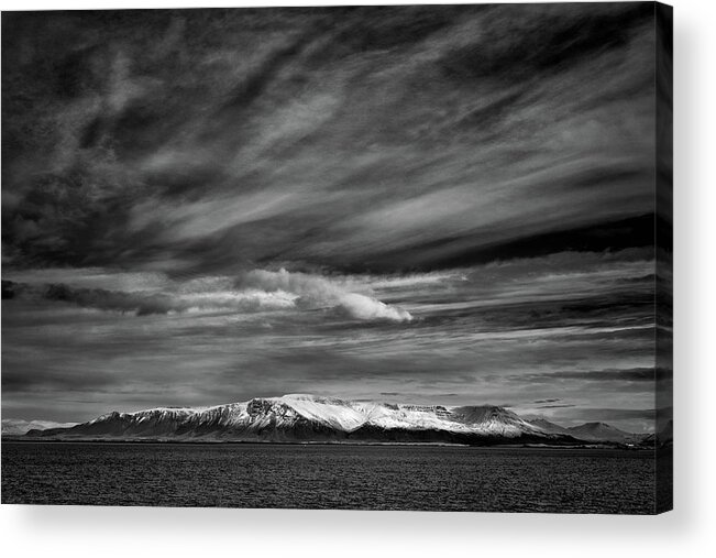 Kambshorn Acrylic Print featuring the photograph Icelandic Mountains by Nigel R Bell